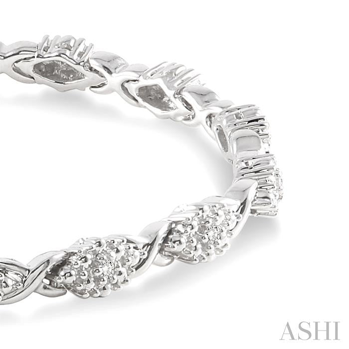 Silver Twisted Diamond Bracelet