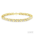 Gold Vermeil Heart Shape Diamond Bracelet