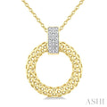 Gold Vermeil Bold Circle Diamond Pendant