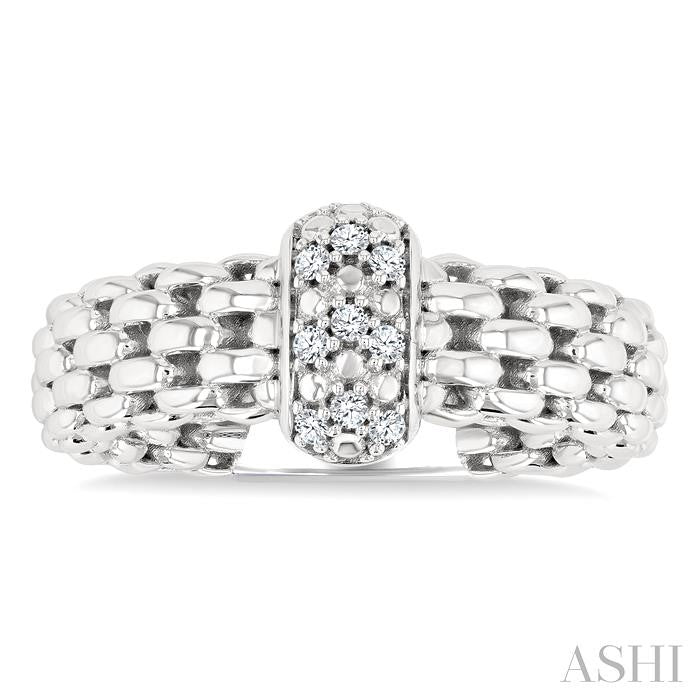 Silver Bold Diamond Fashion Ring