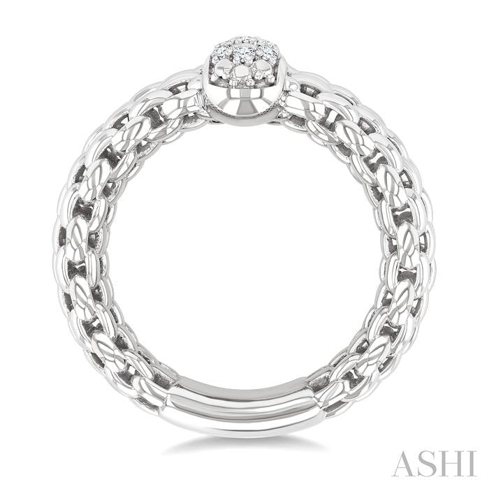 Silver Bold Diamond Fashion Ring