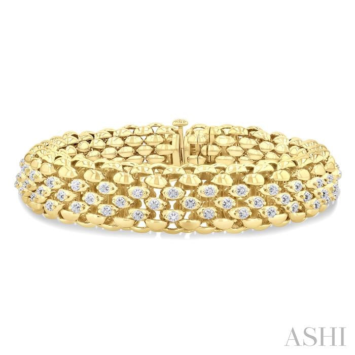 Gold Vermeil Bold Diamond Fashion Bracelet