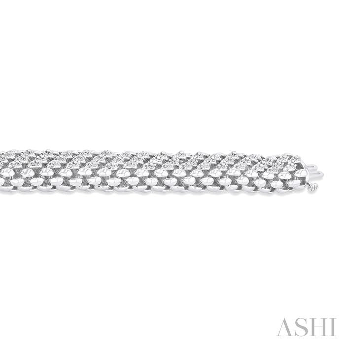 Silver Bold Diamond Fashion Bracelet