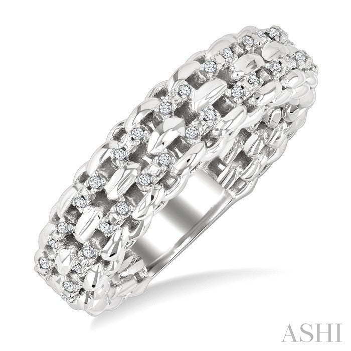Silver Bold Diamond Fashion Ring