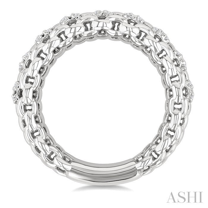 Silver Bold Diamond Fashion Ring