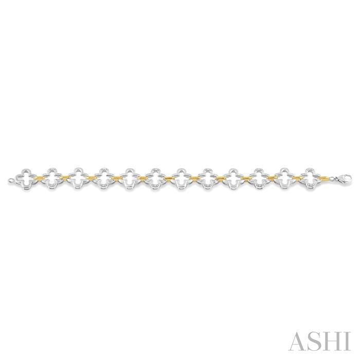 Silver Clover Diamond Fashion Bracelet