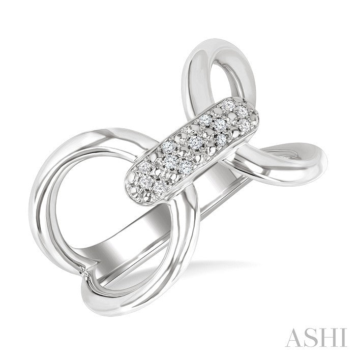 Silver Bold Diamond Fashion Ring