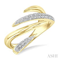 Gold Vermeil Spiral Bold Diamond Fashion Band