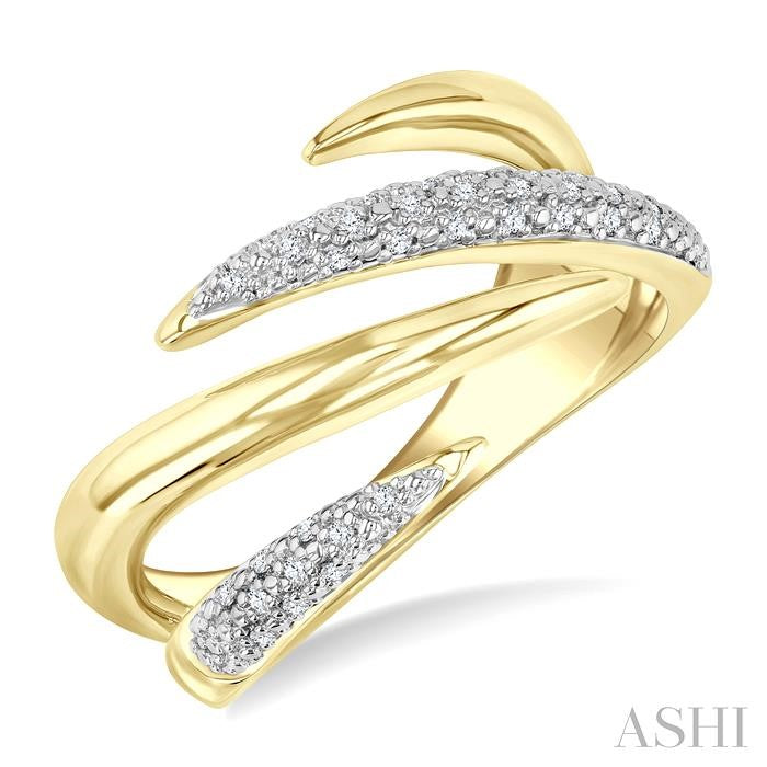 Gold Vermeil Spiral Bold Diamond Fashion Band