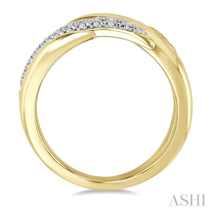 Gold Vermeil Spiral Bold Diamond Fashion Band