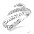 Silver Spiral Bold Diamond Fashion Band
