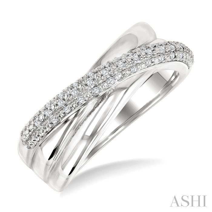 Silver Bold Criss Cross Fashion Band