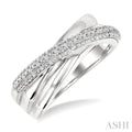 Silver Bold Criss Cross Fashion Band