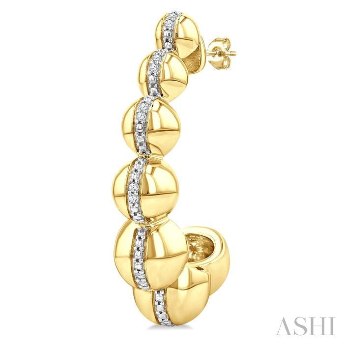 Gold Vermeil Bold Half Hoop Fashion Earrings