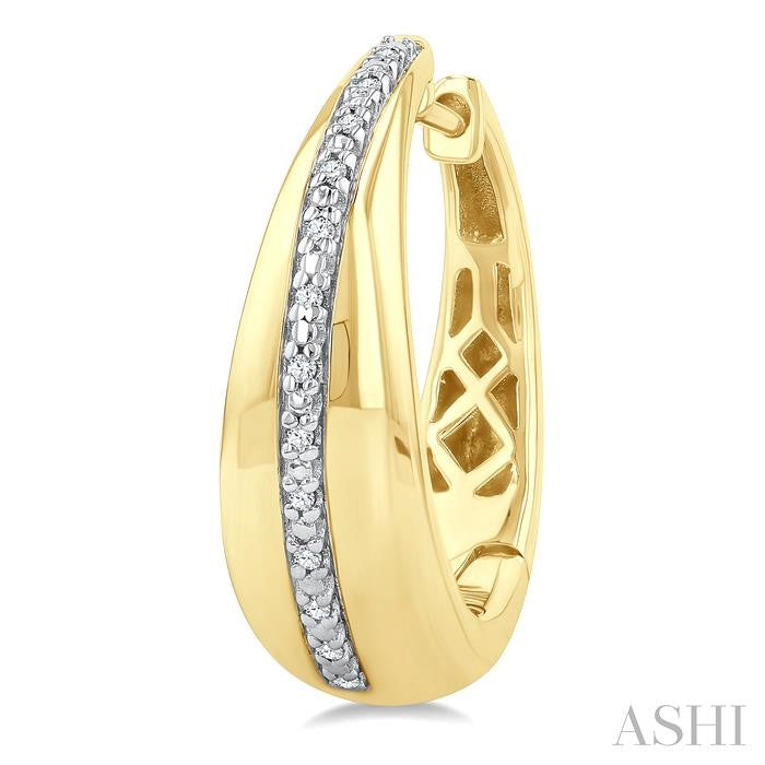 Gold Vermeil Bold Diamond Hoop Earrings