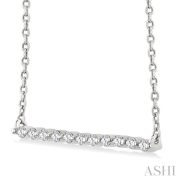 Silver Bar Petite Diamond Fashion Pendant