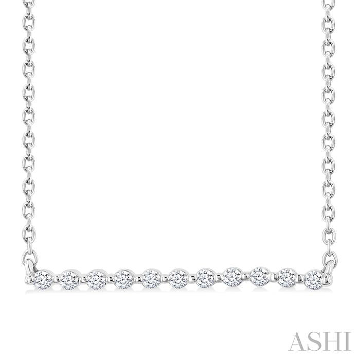 Silver Bar Petite Diamond Fashion Pendant