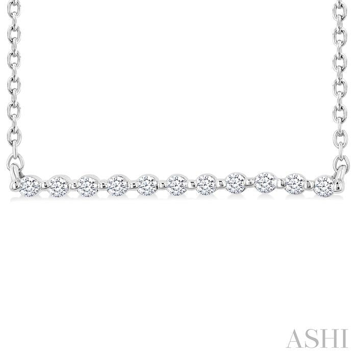 Silver Bar Petite Diamond Fashion Pendant