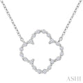 Silver Clover Petite Diamond Fashion Pendant