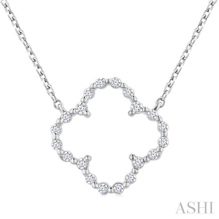 Silver Clover Petite Diamond Fashion Pendant