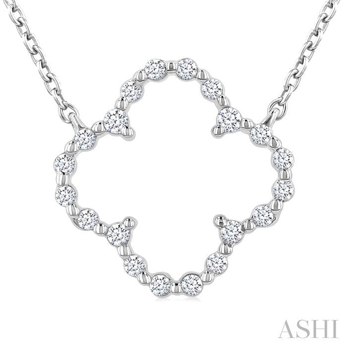 Silver Clover Petite Diamond Fashion Pendant