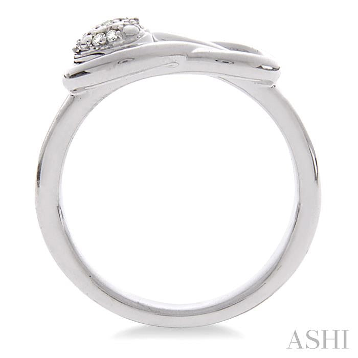 Silver Heart Shape Diamond Fashion Ring