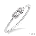 Silver Diamond Fashion Bangle
