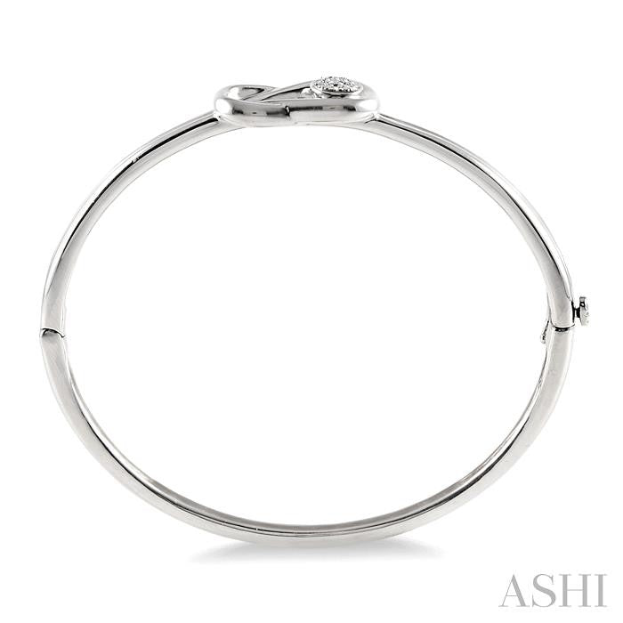 Silver Diamond Fashion Bangle