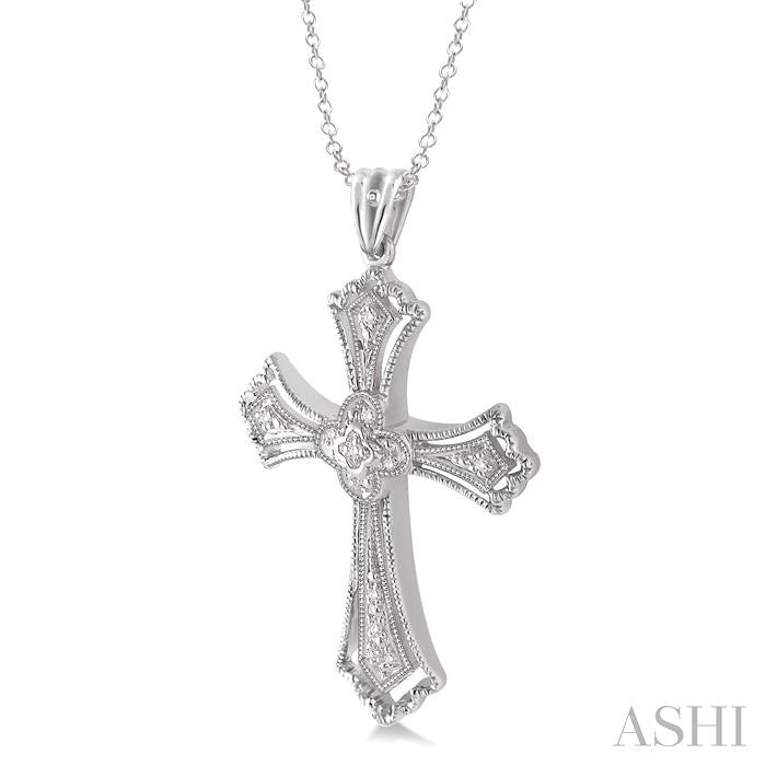 Silver Cross Diamond Fashion Pendant
