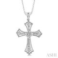 Silver Cross Diamond Fashion Pendant
