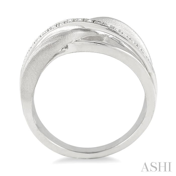 Silver Swirl Diamond Fashion Ring