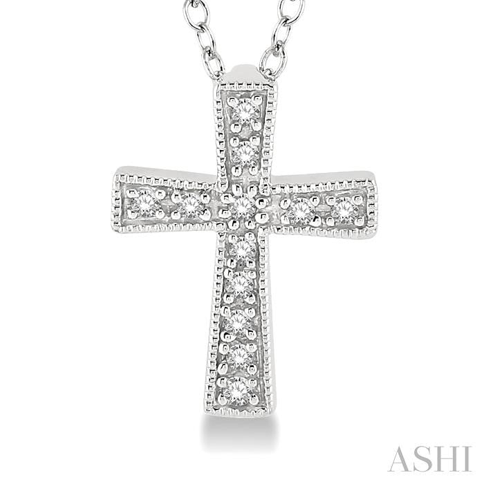 Silver Cross Diamond Fashion Pendant