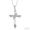 Silver Cross Diamond Fashion Pendant