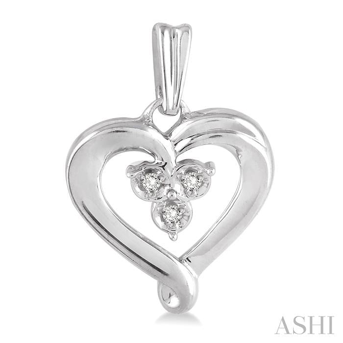 Silver Heart Shape Diamond Fashion Earrings