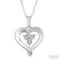 Silver Heart Shape Diamond Fashion Pendant