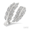 Silver Leaf Diamond Fashion Ring