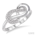 Silver Infinity Knot Diamond Fashion Ring