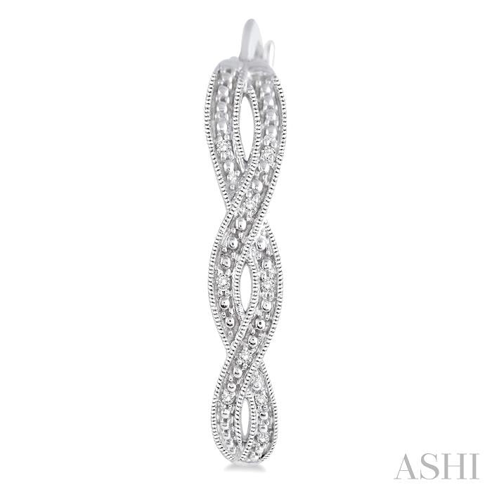 Silver Infinity Diamond Fashion Hoop Earrings
