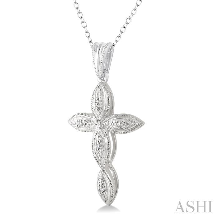 Silver Cross Diamond Fashion Pendant