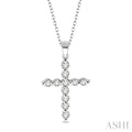 Silver Cross Petite Diamond Fashion Pendant