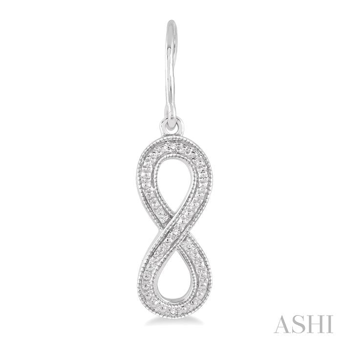 Silver Infinity Diamond Fashion Earrings