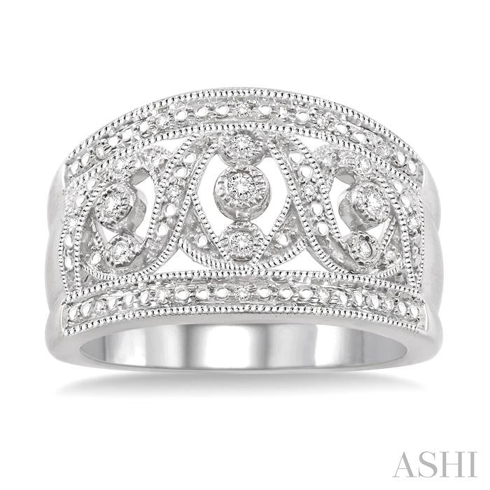 Silver Bezel Diamond Fashion Ring