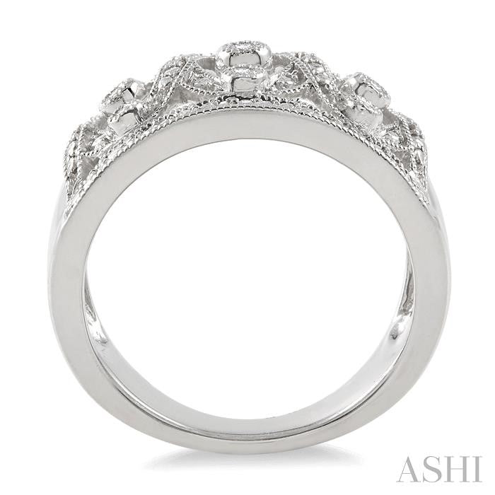 Silver Bezel Diamond Fashion Ring