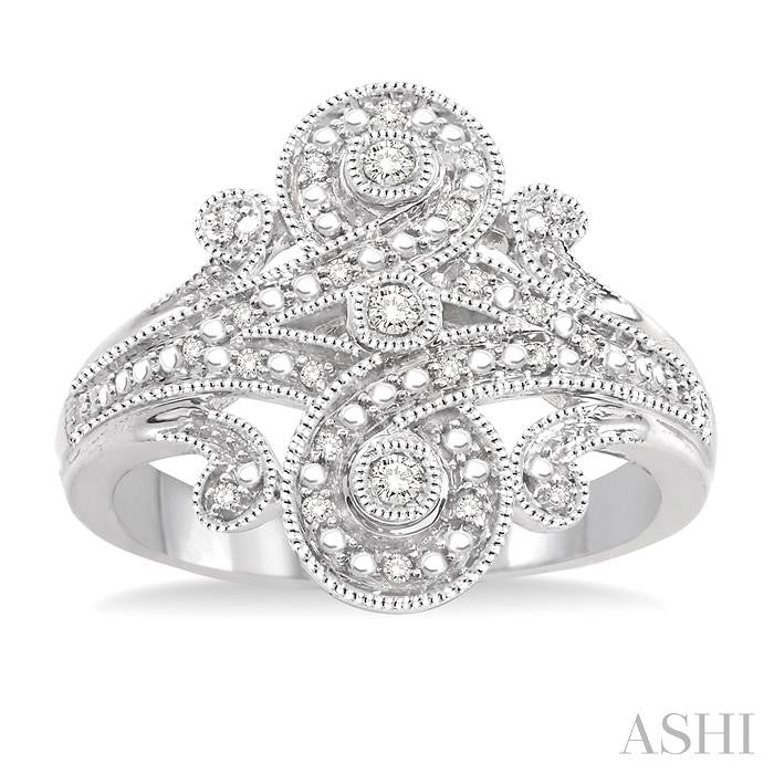 Silver Bezel Diamond Fashion Ring