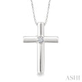 Silver Cross Diamond Fashion Pendant