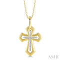 Gold Vermeil Cross Diamond Fashion Pendant