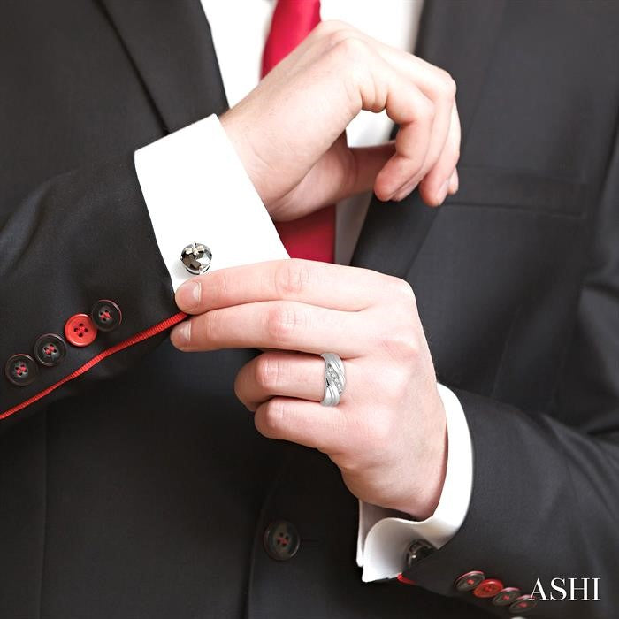 Silver Men's Diamond Ring