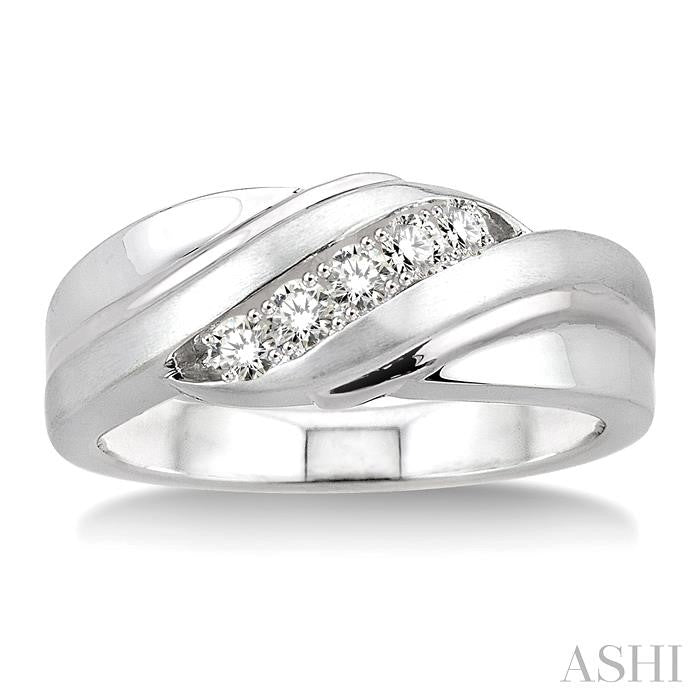 Silver Men's Diamond Ring
