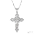 Silver Cross Diamond Fashion Pendant