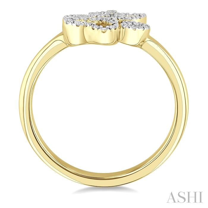 Gold Vermeil Dog Paw Diamond Fashion Ring